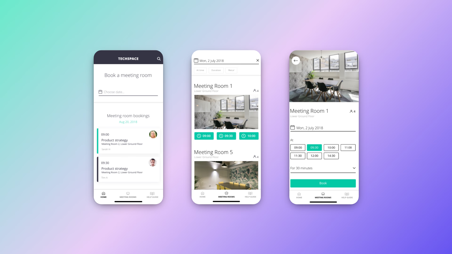 Meeting room booking app